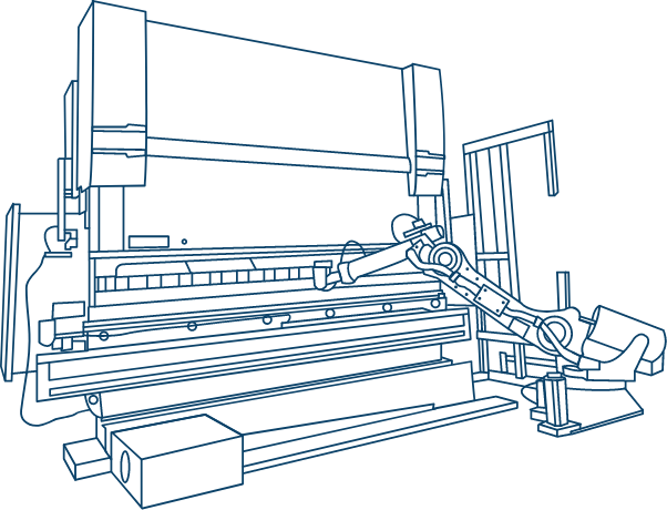 Illustration de Îlot de pliage robotisé